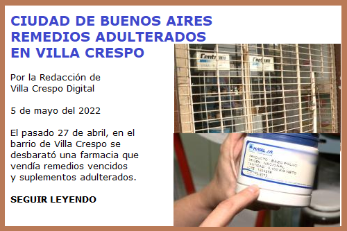 VILLA CRESPO REMEDIOS ADULTERADOS